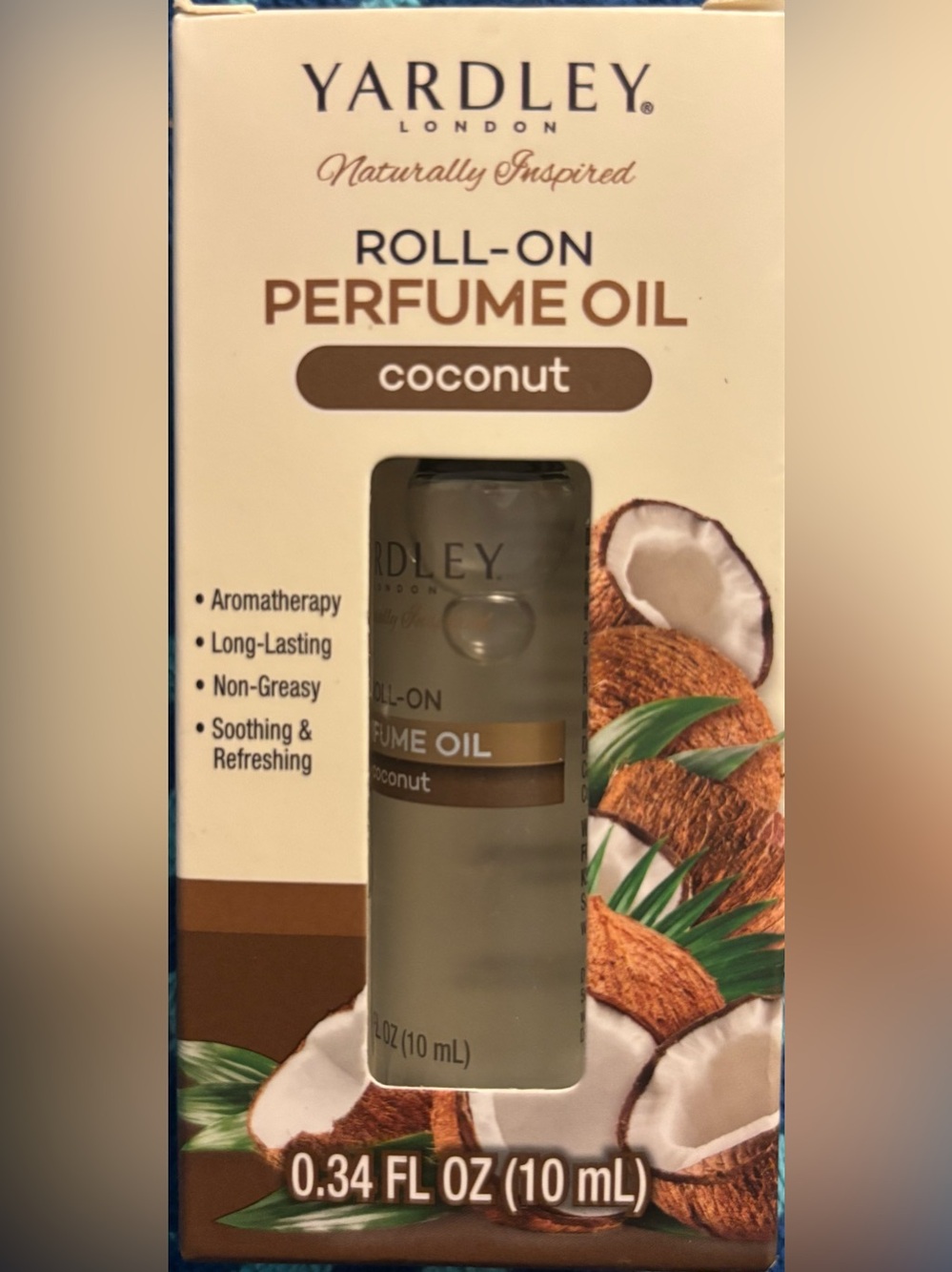 Yardley London roll on perfume oil coconut